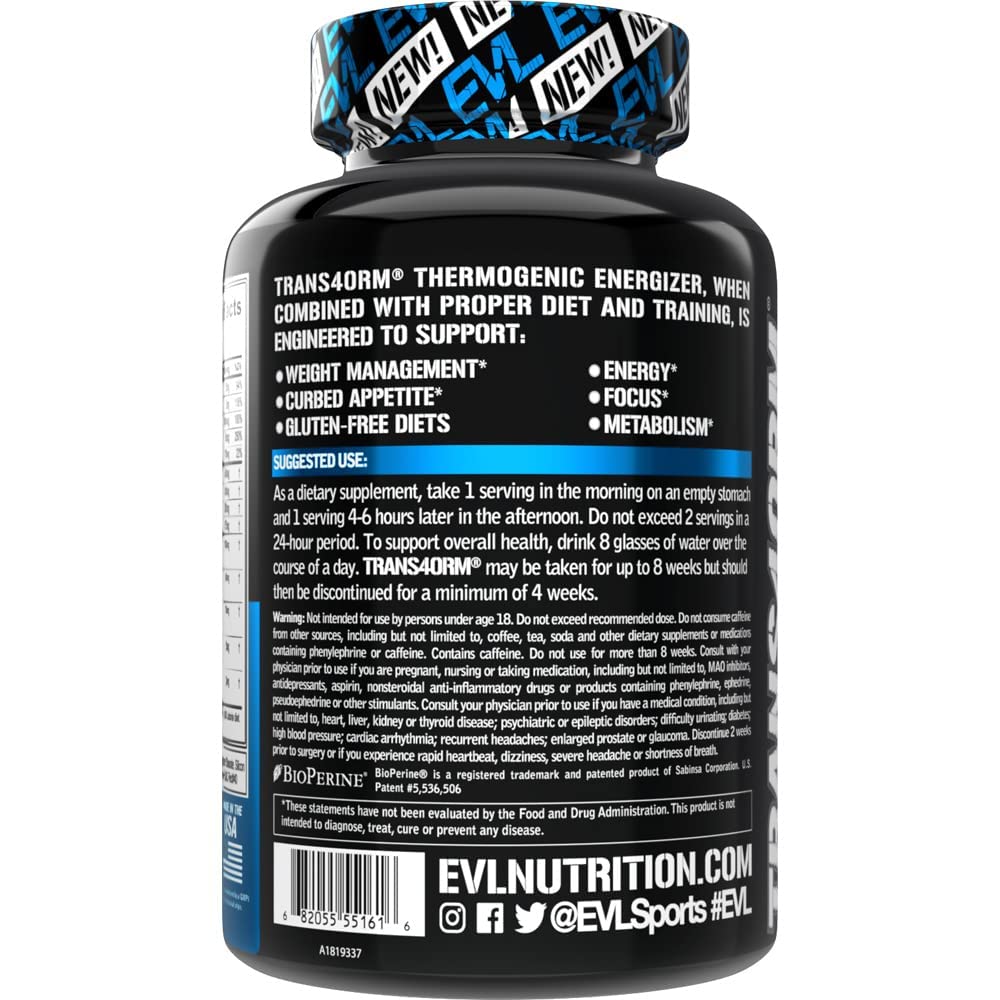 EVL Thermogenic Fat Burner Support - Fast Acting Weight Loss Energy and Appetite Evlution buy supplements canada
