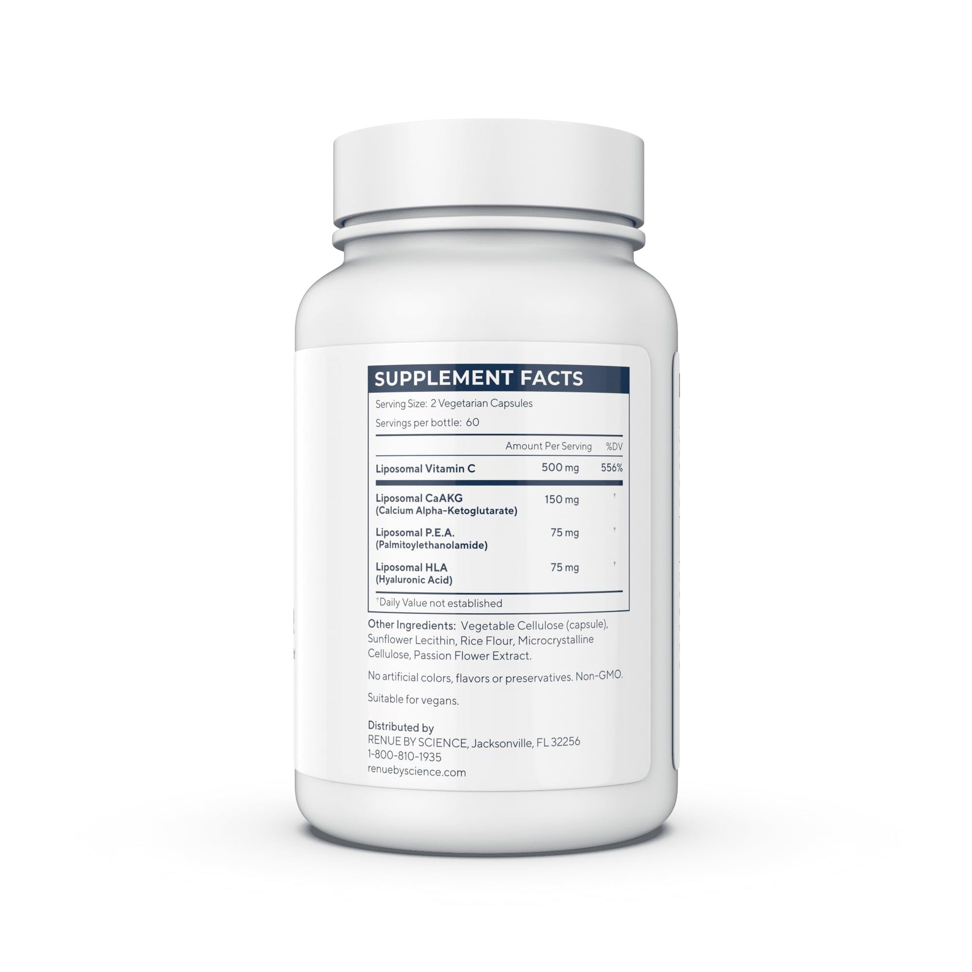Renue By Science Shield | Liposomal Vitamin C CaAKG P.E.A Hyaluronic Acid Supplement | 120 Capsules with Vitamin C (500mg) CA AKG (150mg) Palmitoylethanolamide (75mg) HLA (75mg) | Made in The USA Renue By Science buy supplements canada