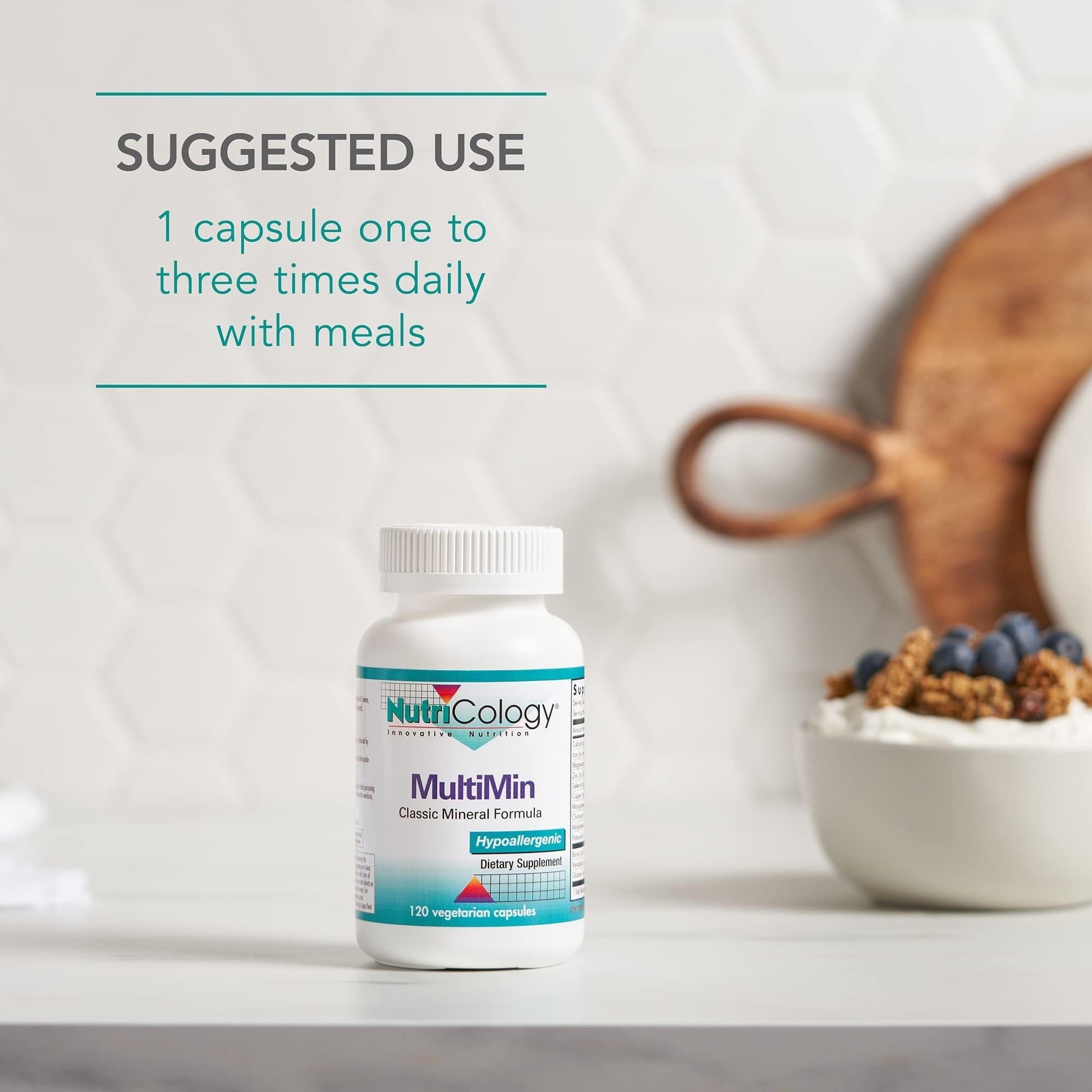 NutriCology MultiMin - Essential Mineral Blend with Macro Trace & Ultra Trace Minerals - Supports Mineral Balance Absorption & Cellular Function - 120 Servings - 120 Vegetarian Capsules Allergy Research Group buy supplements canada
