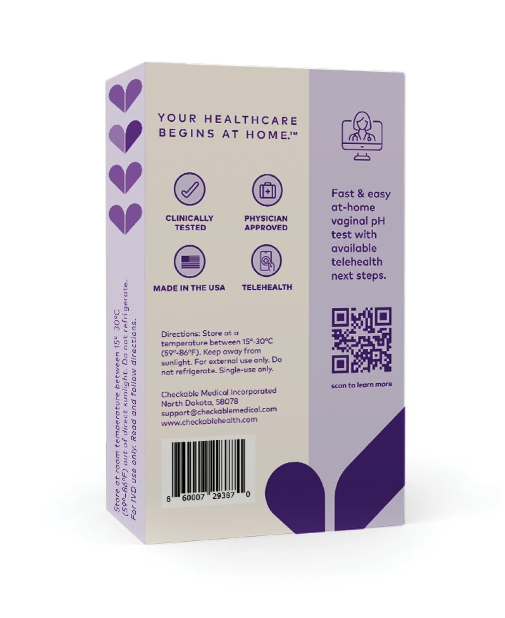 Checkable® Vaginal pH Screening Strips, Quick Results, Vaginal pH Balance Screening Strip Checkable Medical buy supplements canada
