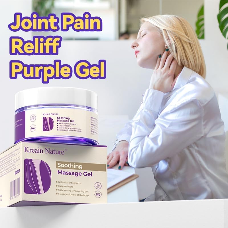 Kreain Nature 2 PCS Joint Gel Purple Soothing Massage Gel Soothes Knees, Lumbar, Neck, Back, Shoulders, Hands, and Feet, 1.76 oz Kreain Nature buy supplements canada