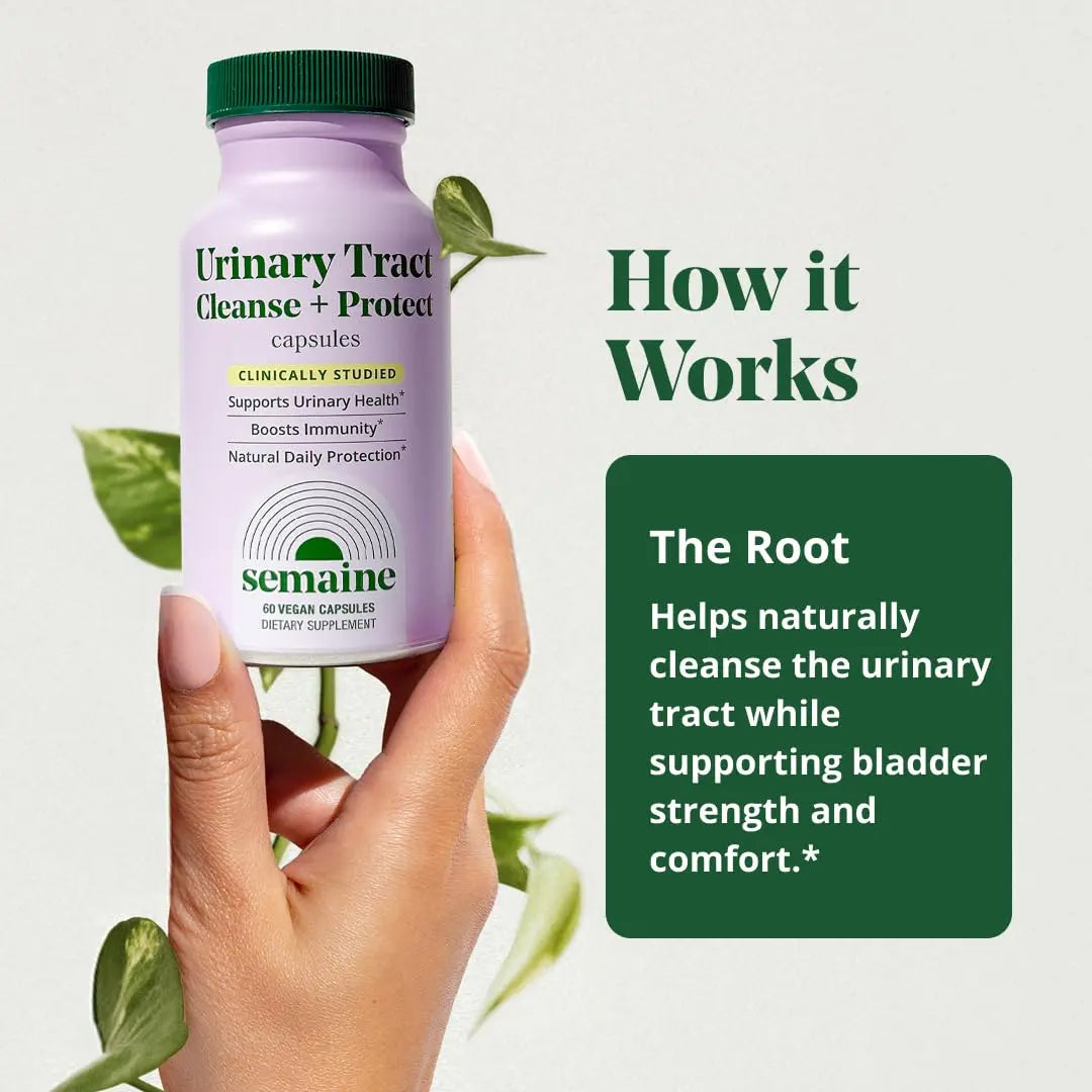 Semaine Urinary Tract Cleanse & Protect – 60 ct, Bladder Support Supplement for Women, Flushes Urinary Tract. Combines Cranberry Proanthocyanidins with Hibiscus Semaine buy supplements canada