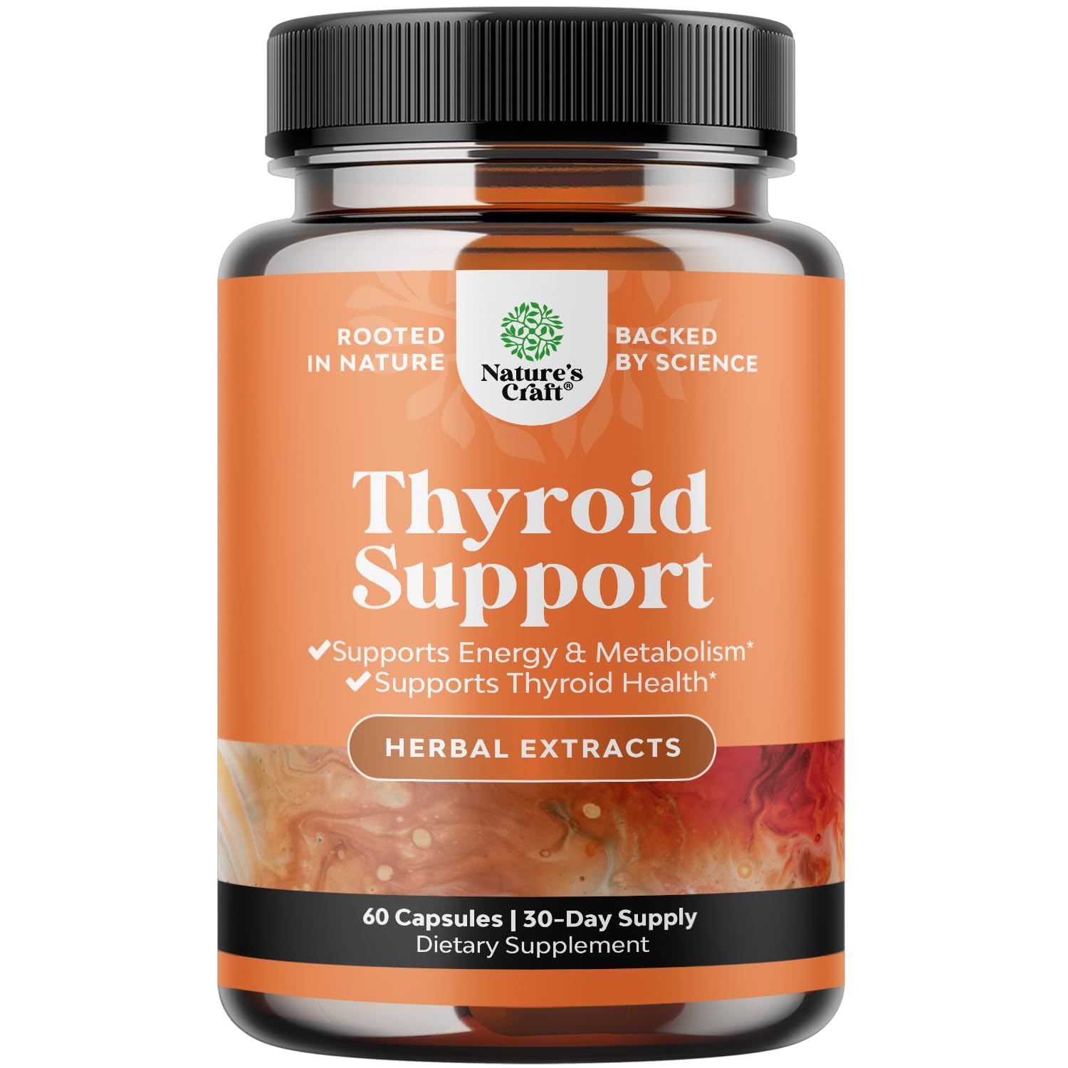 Herbal Thyroid Support Complex - Iodine Thyroid Supplement with L Tyrosine Bladderwrack Natures Craft buy supplements canada