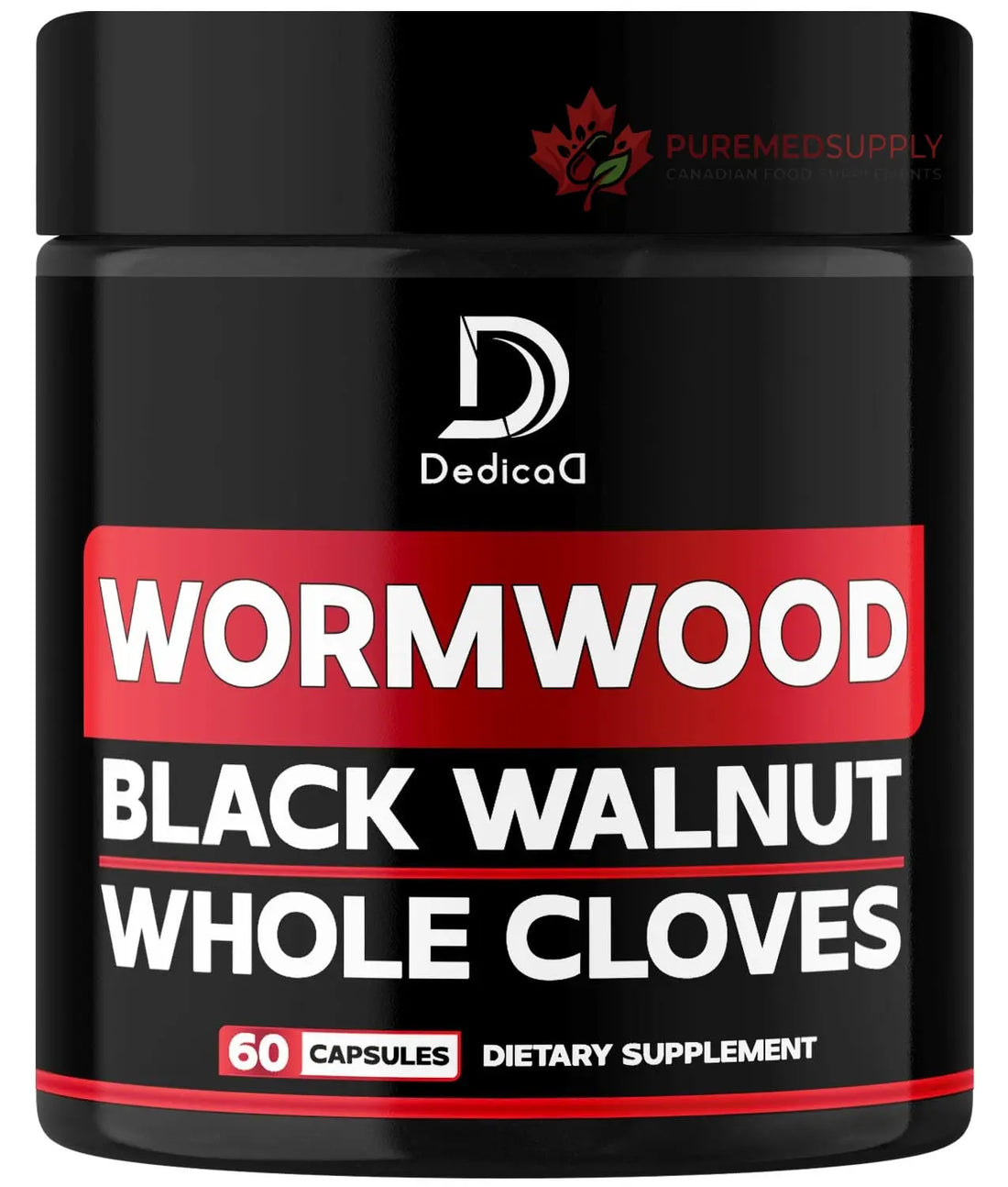 DEDICAD 1500mg Wormwood Capsules with Black Walnut & Cloves - Artemisia Annua Supplement for Immunity - 60 Vegan Capsules DEDICAD buy supplements canada