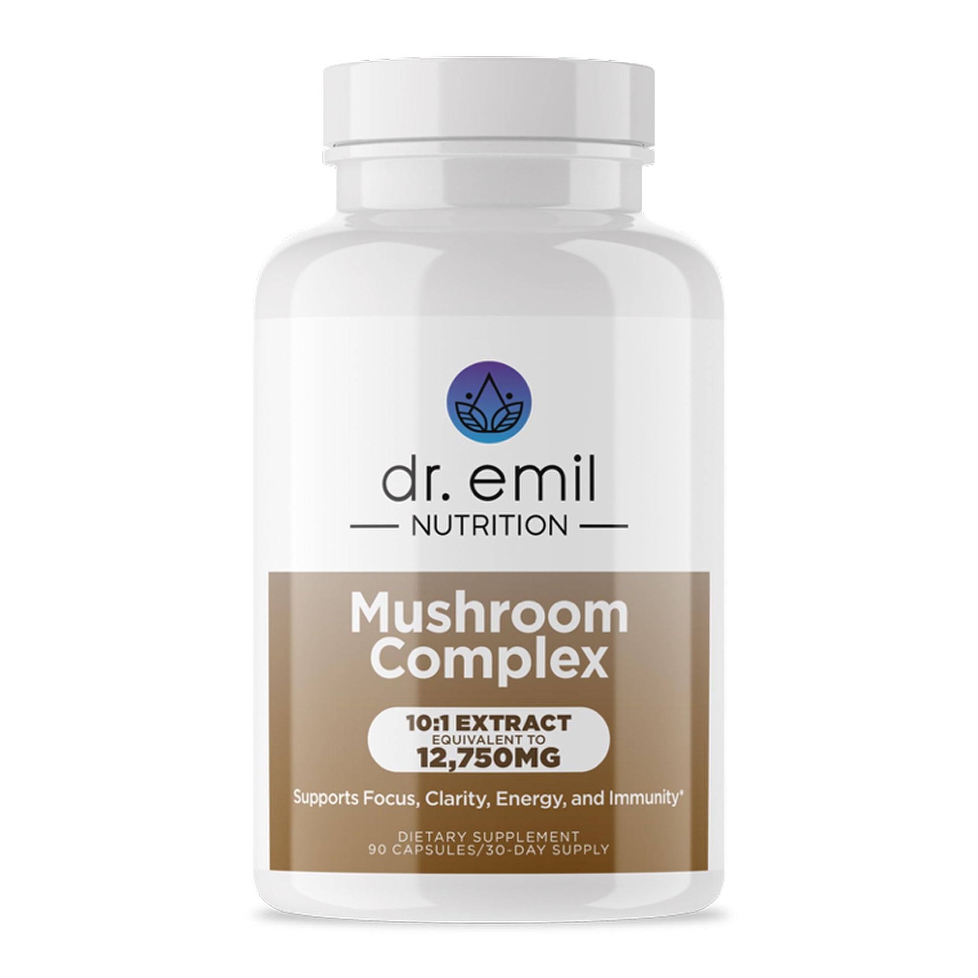 DR. EMIL NUTRITION 10 Mushroom Supplement for Mental Clarity, Focus & Immune Support - Functional Mushroom Nootropic Supplement with Lions Mane Extract, Cordyceps, Turkey Tail & More DR. EMIL NUTRITION buy supplements canada