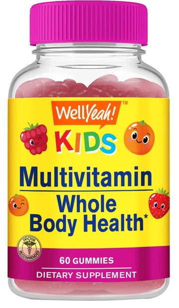 WellYeah Kids Multivitamin Gummies | Vitamin C, D3, E, A, B6, B12, Biotin, Zinc, Folic Acid, Iodine, and Niacin | Immune and Energy Support WellYeah buy supplements canada