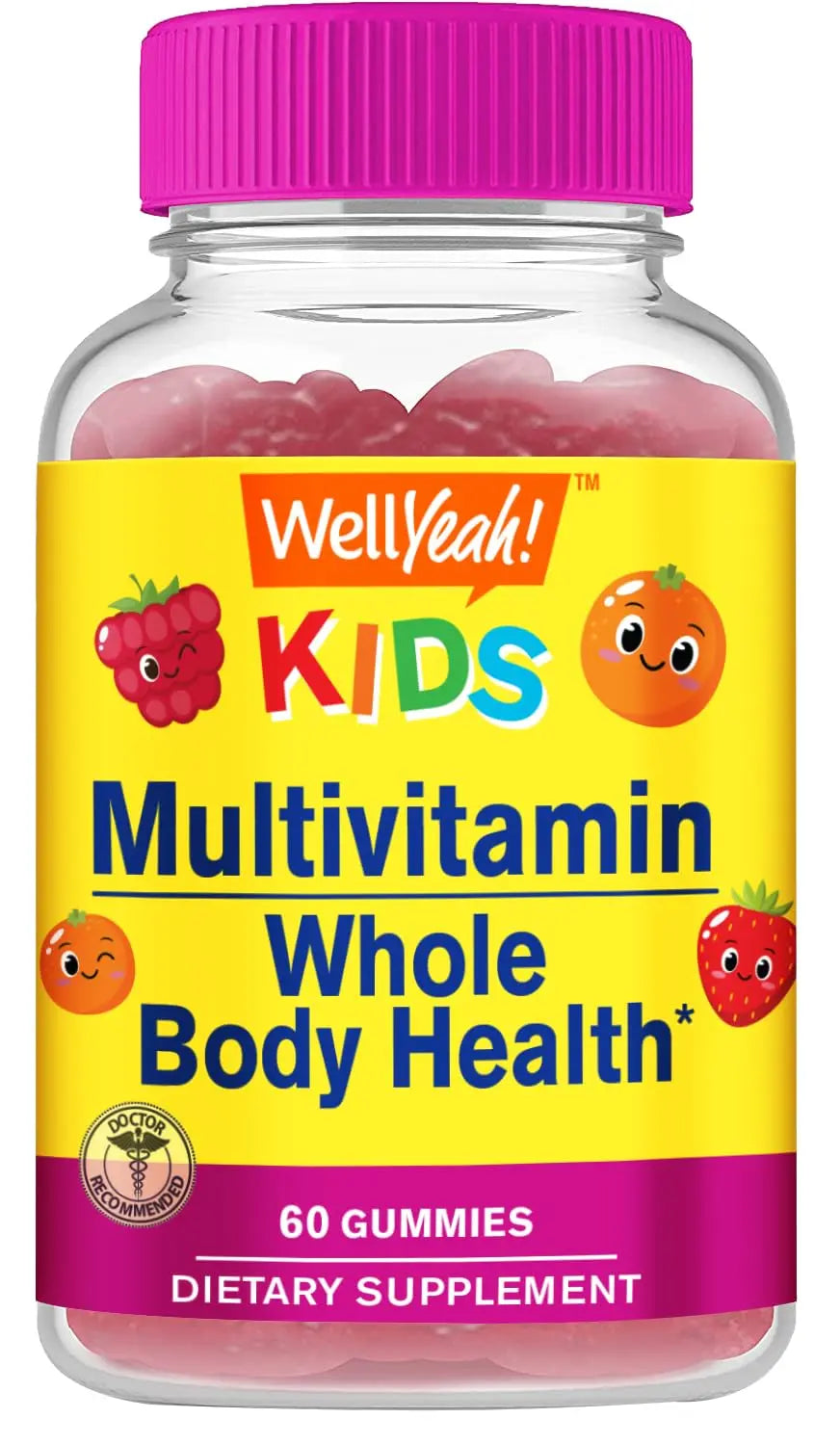 WellYeah Kids Multivitamin Gummies | Vitamin C, D3, E, A, B6, B12, Biotin, Zinc, Folic Acid, Iodine, and Niacin | Immune and Energy Support WellYeah buy supplements canada
