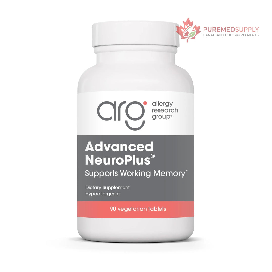 Allergy Research Group Advanced NeuroPlus - Nootropic Formula with Spearmint Extract, Lions Mane & Citicoline - Supports Working Memory Focus & Cognitive Function - 30 Servings - 90 Tablets Allergy Research Group buy supplements canada