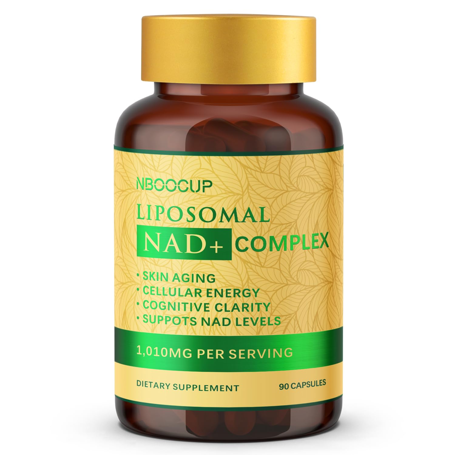 NBOOCUP NAD Supplement - 1010mg Nicotinamide Riboside Chloride Complex, Liposomal NR Supplements, Resveratrol NAD+ for Anti Aging, Cellular Energy, Skin, Focus - 90 Capsules NBOOCUP buy supplements canada