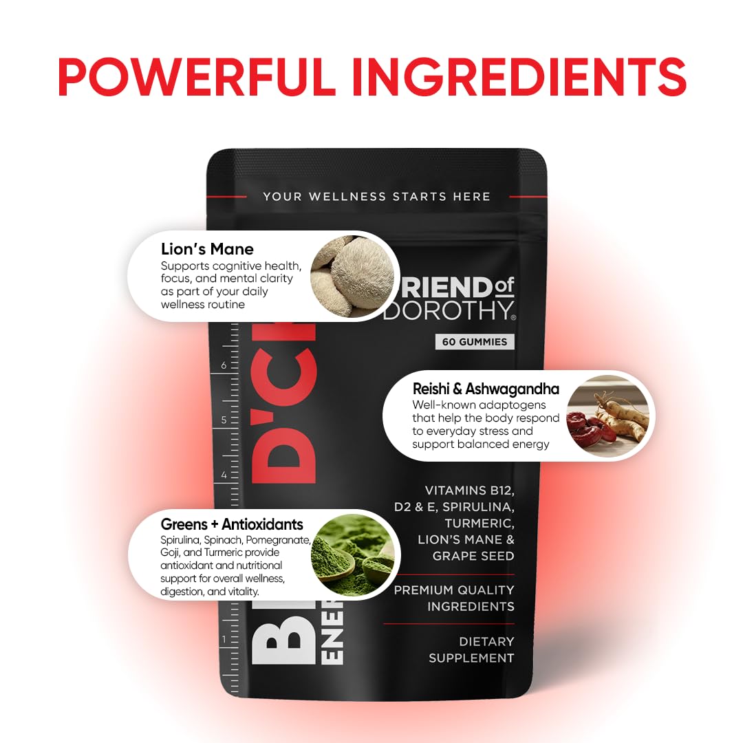 FRIEND OF DOROTHY Daily Multivitamin for Men, Energy, Focus & Immunity Support, Ashwagandha, Lion’s Mane & Reishi, 60 Capsules FRIEND OF DOROTHY buy supplements canada