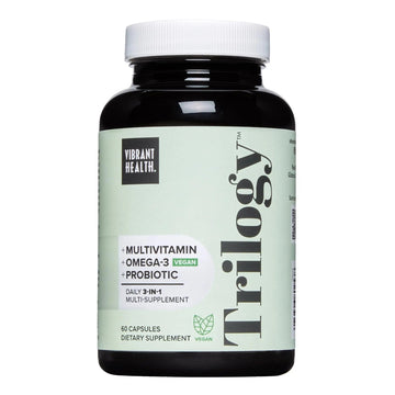 Vibrant Health, Trilogy Vegan, Probiotic Multivitamin with an Essential Blend of Omega-3 from Vegan Algal Oil, Vitamin A, B12, C, D3, E Vibrant Health buy supplements canada