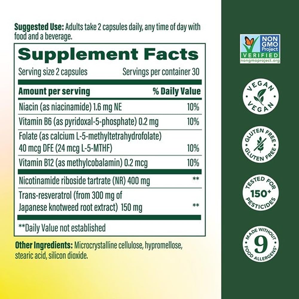 MegaFood NAD+ Supplement with Nicotinamide Riboside & Resveratrol - NMN Supplement Alternative - Vitamin B12, B6, Methylfolate & Niacin - NAD for Healthy Aging - Non-GMO - 60 Capsules, 30 Servings MegaFood buy supplements canada