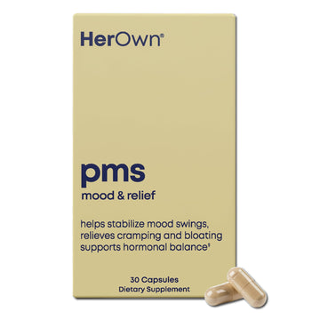 her own PMS, Supports PMS Symptoms, Promotes Positive Mood, Natural Hormone Balance, Helps Relieve Cramping, Hot Flashes Menopause Relief, Gluten and Soy Free, Vegan, 30 Capsules, 30 Servings her own buy supplements canada