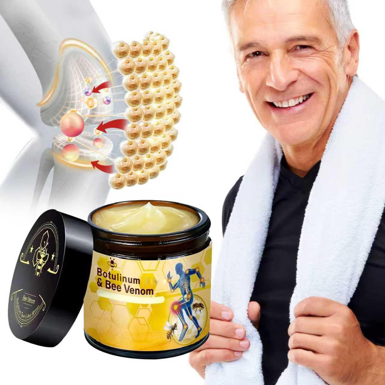 2 Pcs Botulinum Bee Venom Bone Healing Cream,Throughout Release Joint Activities Muscle Relief Massage Gel. Aus Healthcare buy supplements canada