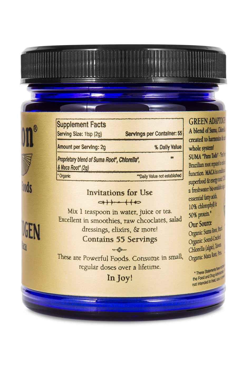 Green Adaptogen Superfood Powder | Organic Maca, Suma Root & Chlorella Blend | Plant Based Adaptogenic Herbal Supplement | Nutrient Rich Greens Powder for Smoothies & Daily Wellness | Non-GMO | 111g Sun Potion buy supplements canada
