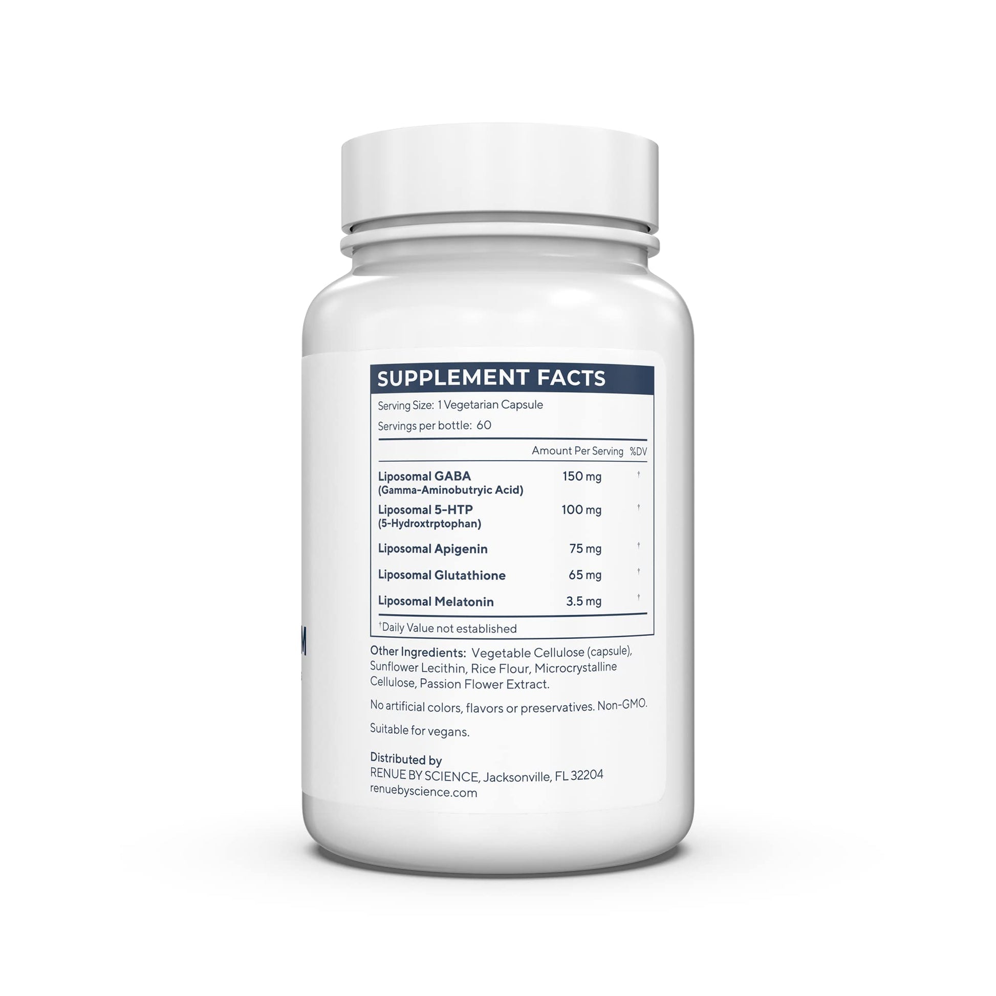 Renue By Science Restore PM | Liposomal Melatonin GABA Supplements | 60 Capsules with Melatonin (3.5mg) 5HTP (100mg) Glutathione (65mg) Apigenin (75mg) GABA (150mg) - Non-GMO | Made in The USA Renue By Science buy supplements canada
