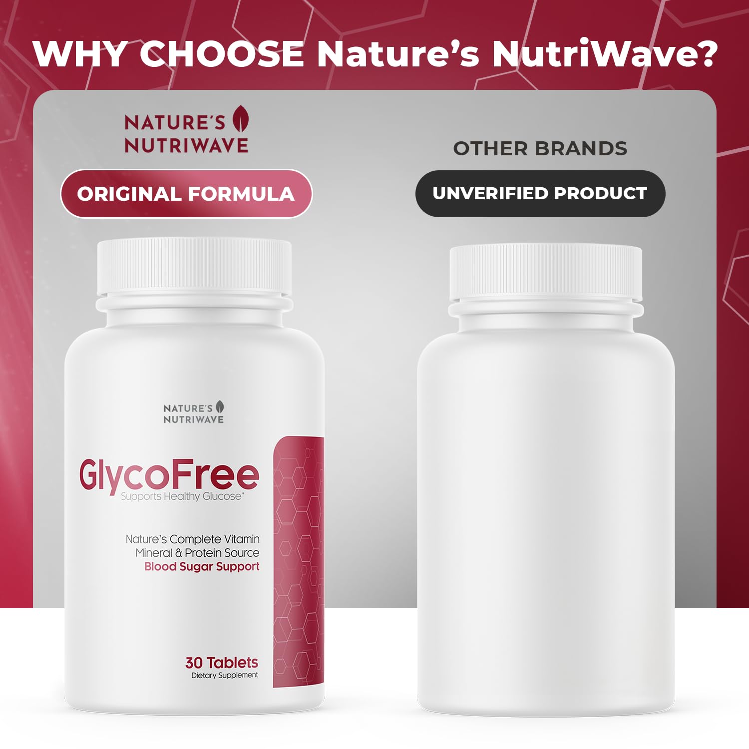 Nature’s NutriWave GLYCOFREE Supplement, Natural Plant-Based Blend with Berberine, Bitter Melon, Cinnamon, Inulin | Non-GMO, Made in USA - 30 Tablets, 3 Month Supply Nature’s NutriWave buy supplements canada