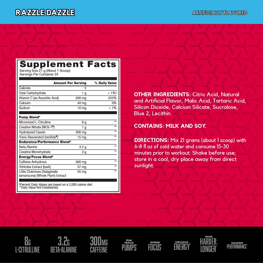BSN N.O.-XPLODE Vaso Pre Workout Powder with 8g of L-Citrulline and 3.2g Beta-Alanine BSN buy supplements canada