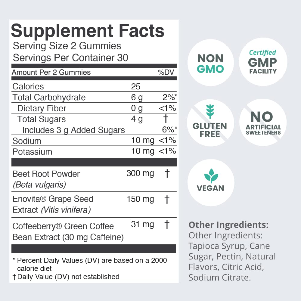humanN SuperBeets Energy Gummies - Quick Energy & Mental Focus - Help Increase Nitric humanN buy supplements canada