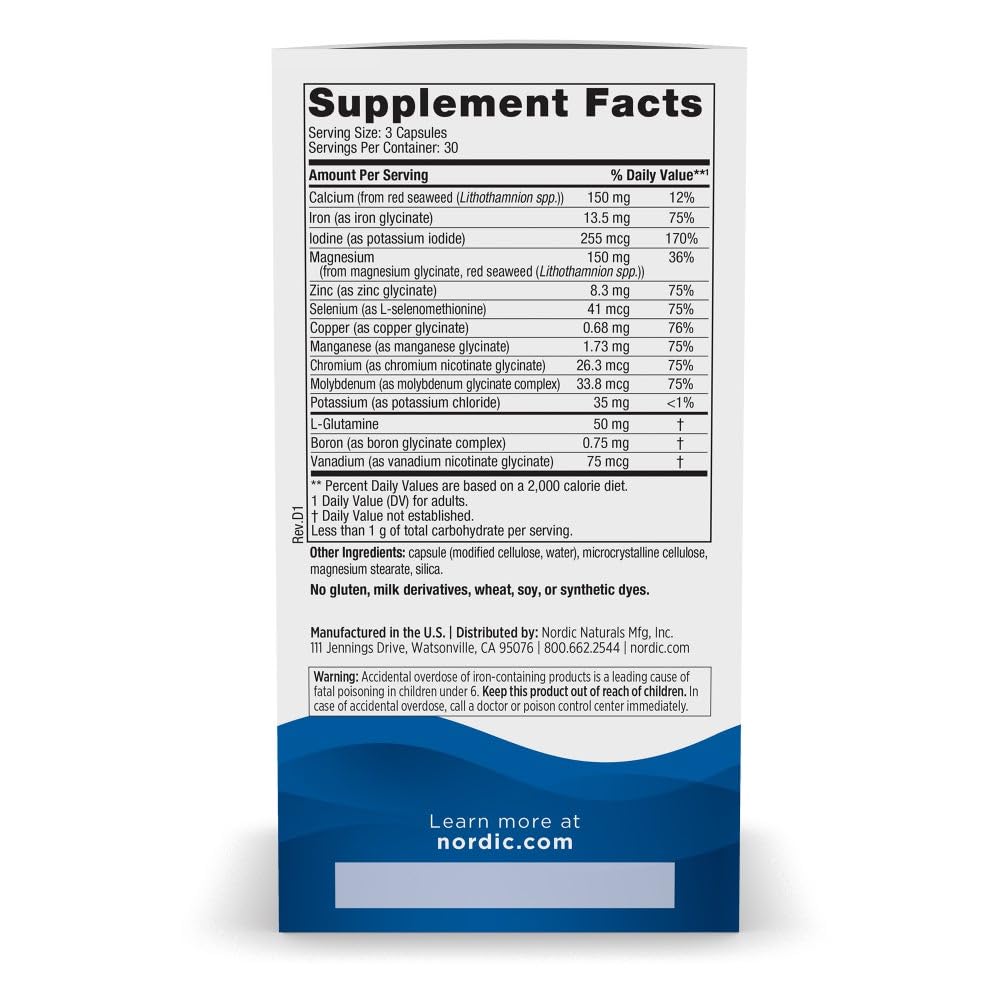 Nordic Naturals Multi Minerals, Unflavored - 90 Capsules - 11 Essential Minerals - Optimal Health & Wellness - Certified Vegan - Non-GMO - 30 Servings Nordic Naturals buy supplements canada