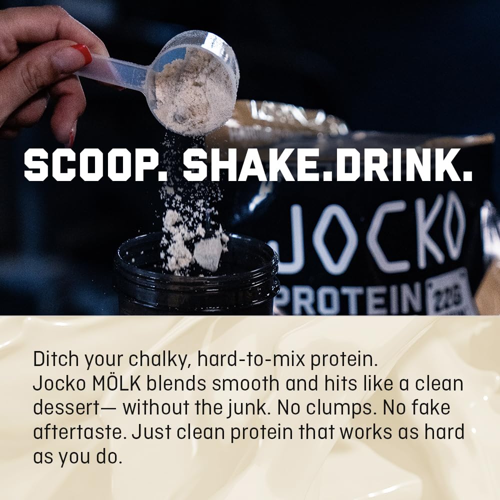 Jocko Fuel Whey Protein Powder, Vanilla Milkshake, 22g Protein, Digestive Enzymes + Probiotic Blend, No Sugar Added, with Essential Amino Acids + Electrolyte Minerals, 28 Servings Jocko Fuel buy supplements canada