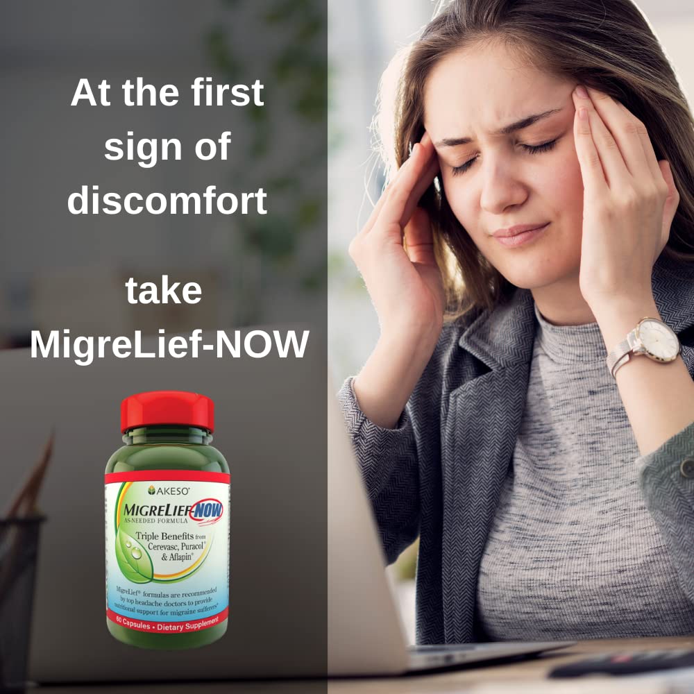 MigreLief-Now Fast-Acting Formula, As-Needed Nutritional Support for Migraine and Headache Sufferers - 60 Vegetarian Capsules MigreLief buy supplements canada