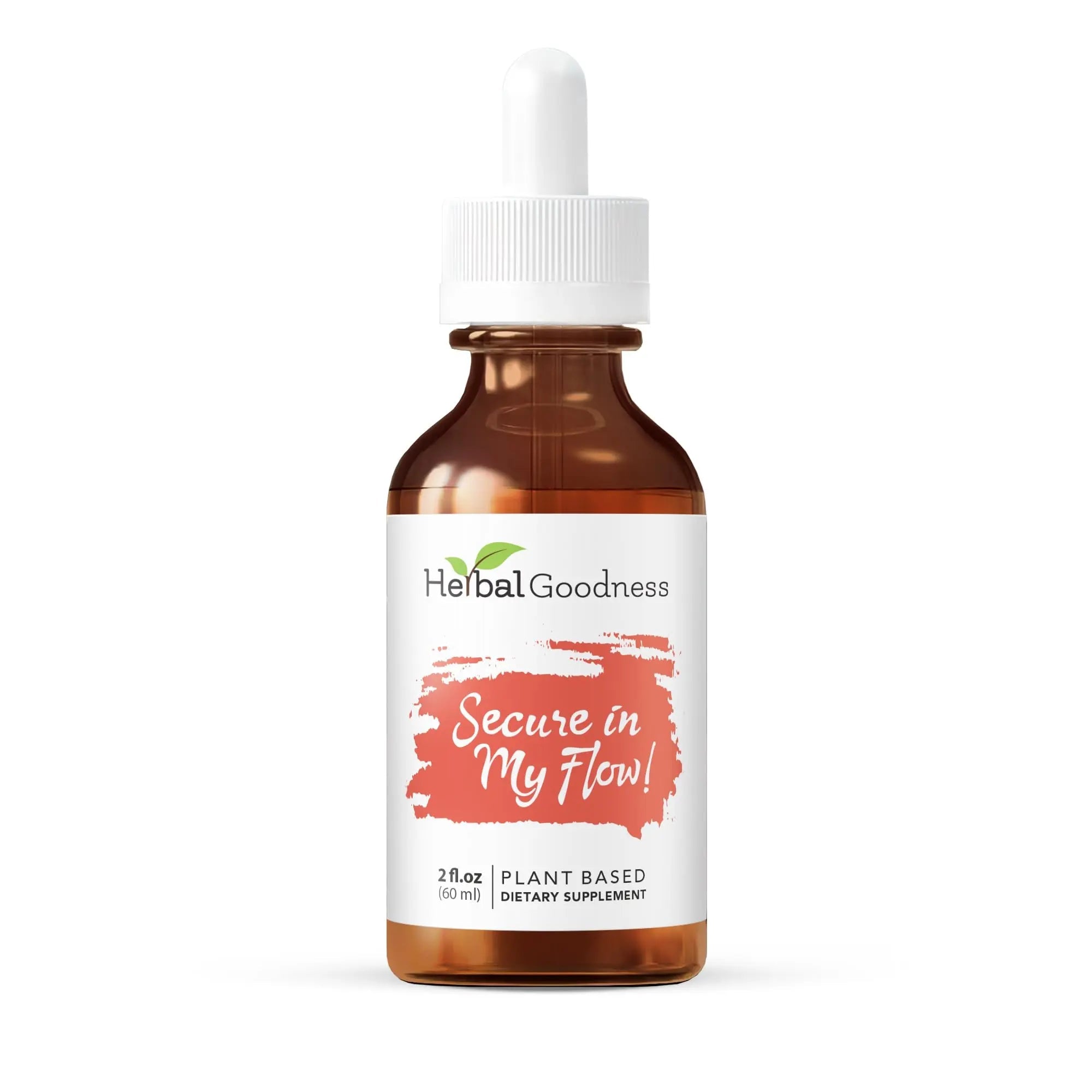 Herbal Goodness Secure in My Flow | Menstrual Support Supplements | Slow Flow Menstrual Supplements, Mood Support, Hormone Health, Aids Relaxation, Metabolic Support 2oz Herbal Goodness buy supplements canada