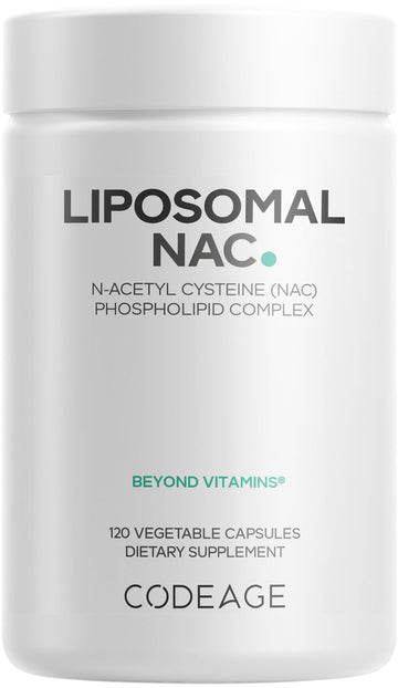 Codeage Liposomal NAC Supplement - N-Acetyl L-Cysteine Amino Acid - 2 Month Supply - Free-Form NAC - Phospholipid Complex - Vegan, Non-GMO, Gluten-Free, Dairy-Free - 120 Capsules Codeage buy supplements canada