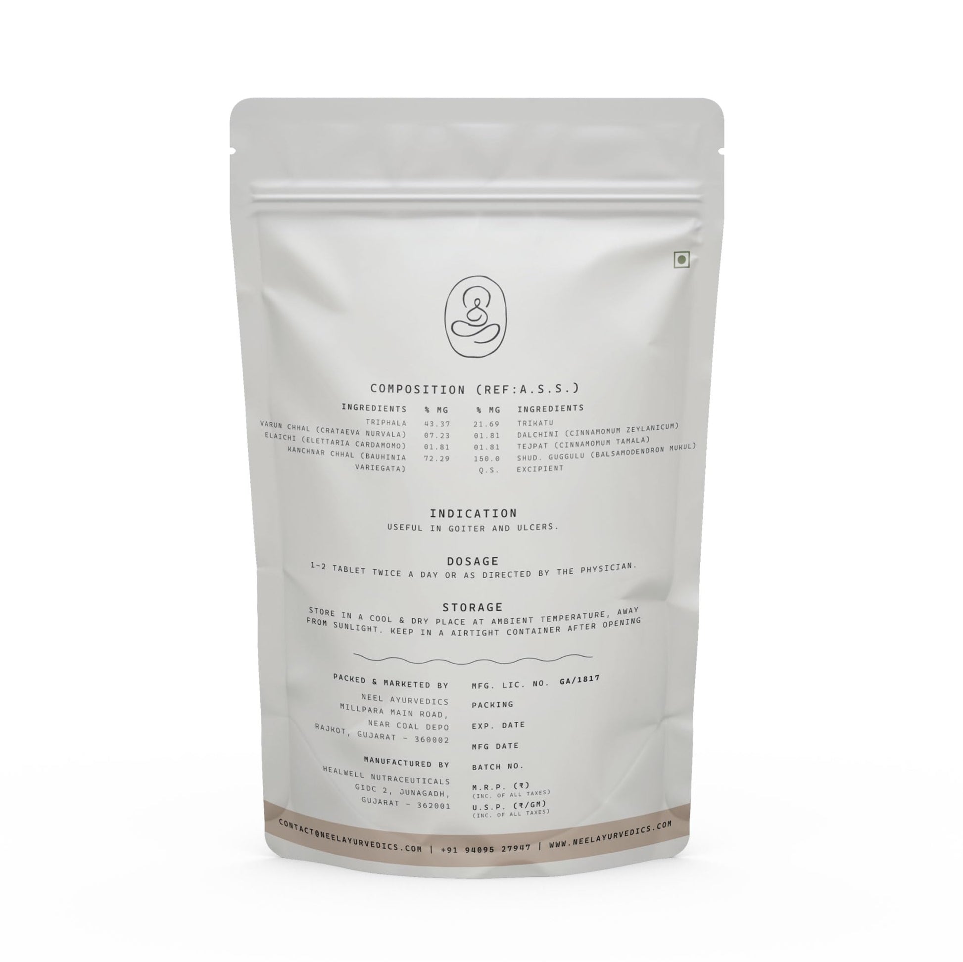 Neel Ayurvedics Kanchnar Guggulu - 300 Tab Neel Ayurvedics buy supplements canada