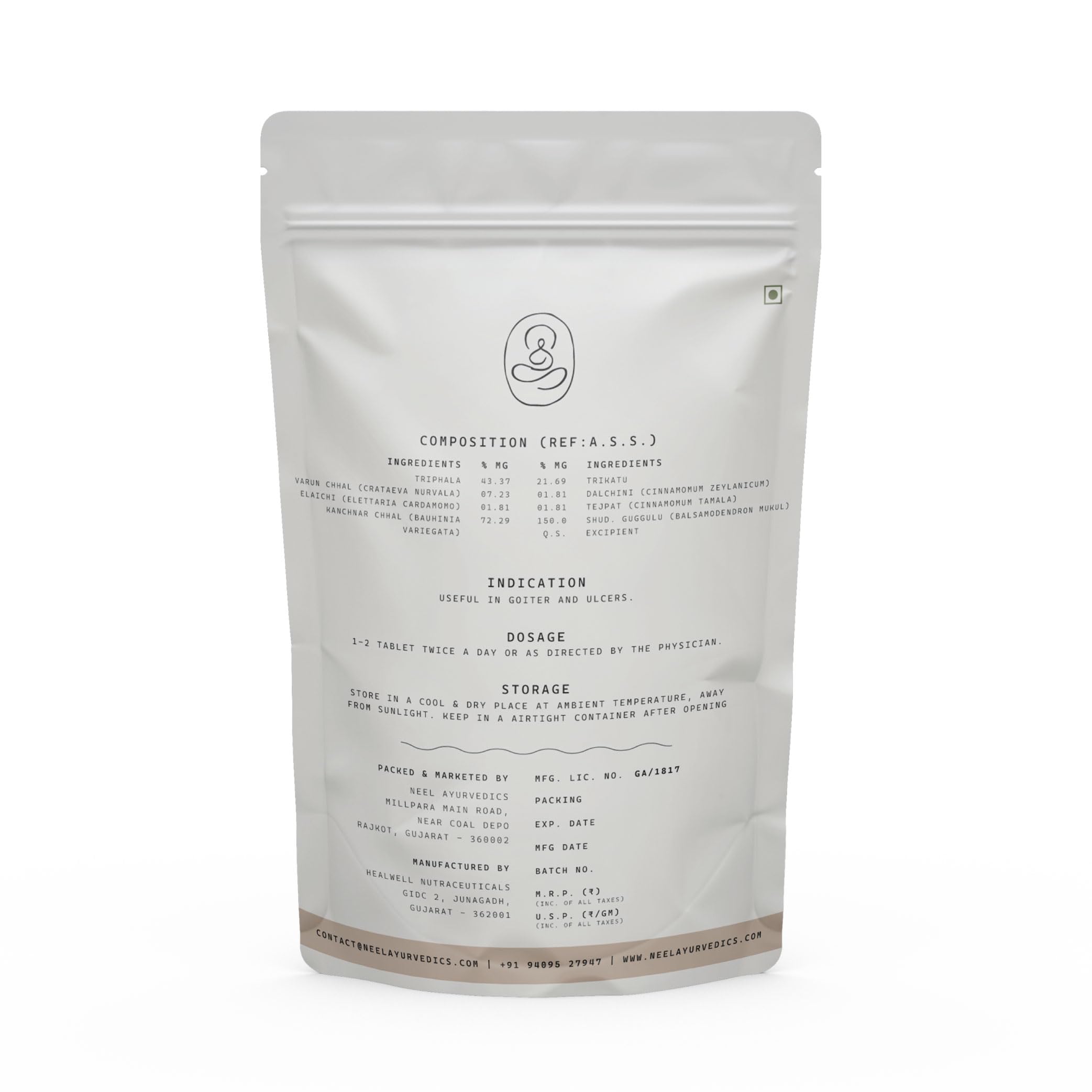 Neel Ayurvedics Kanchnar Guggulu - 300 Tab Neel Ayurvedics buy supplements canada