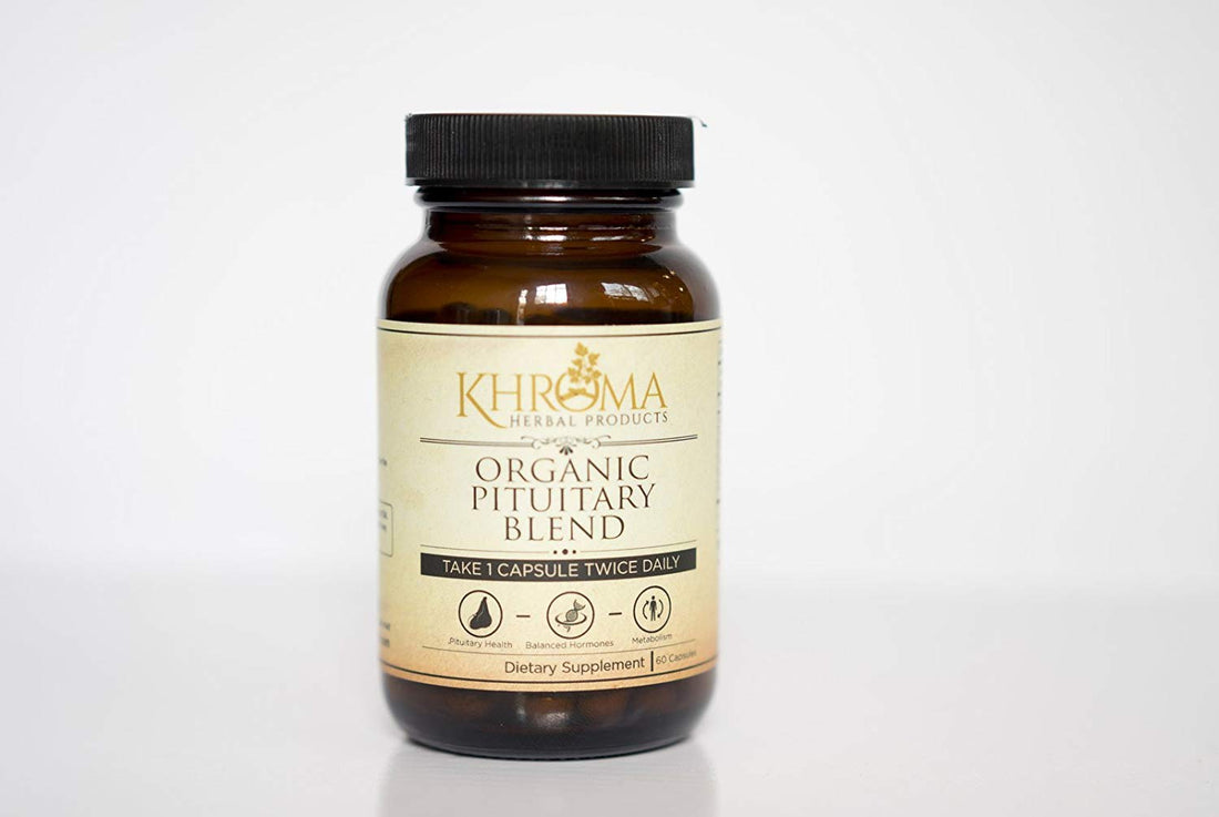 Organic Pituitary Blend - 60 Vegan Capsules in a Glass Bottle - for Maximum Pituitary Support - by Khroma Herbs Khroma Herbal Products buy supplements canada