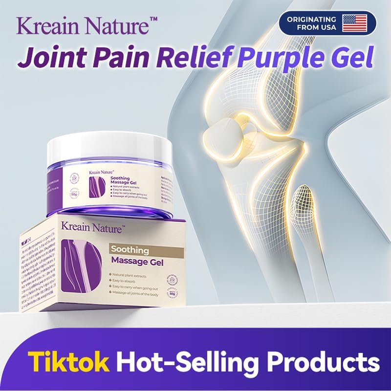 Kreain Nature 2 PCS Joint Gel Purple Soothing Massage Gel Soothes Knees, Lumbar, Neck, Back, Shoulders, Hands, and Feet, 1.76 oz Kreain Nature buy supplements canada