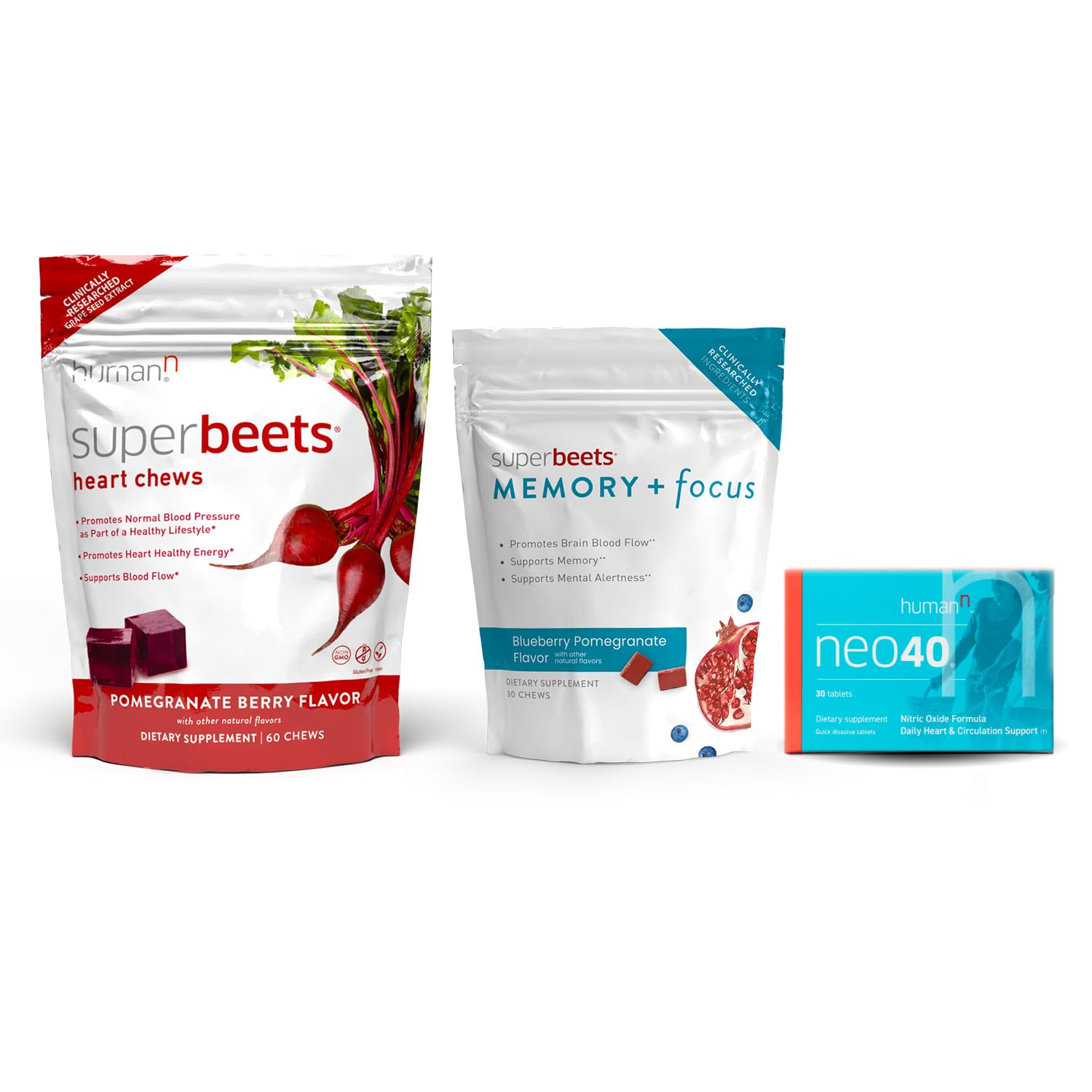 humanN SuperBeets SuperBeets Heart Chews & Memory + Focus Chews & Neo40 Daily humanN buy supplements canada