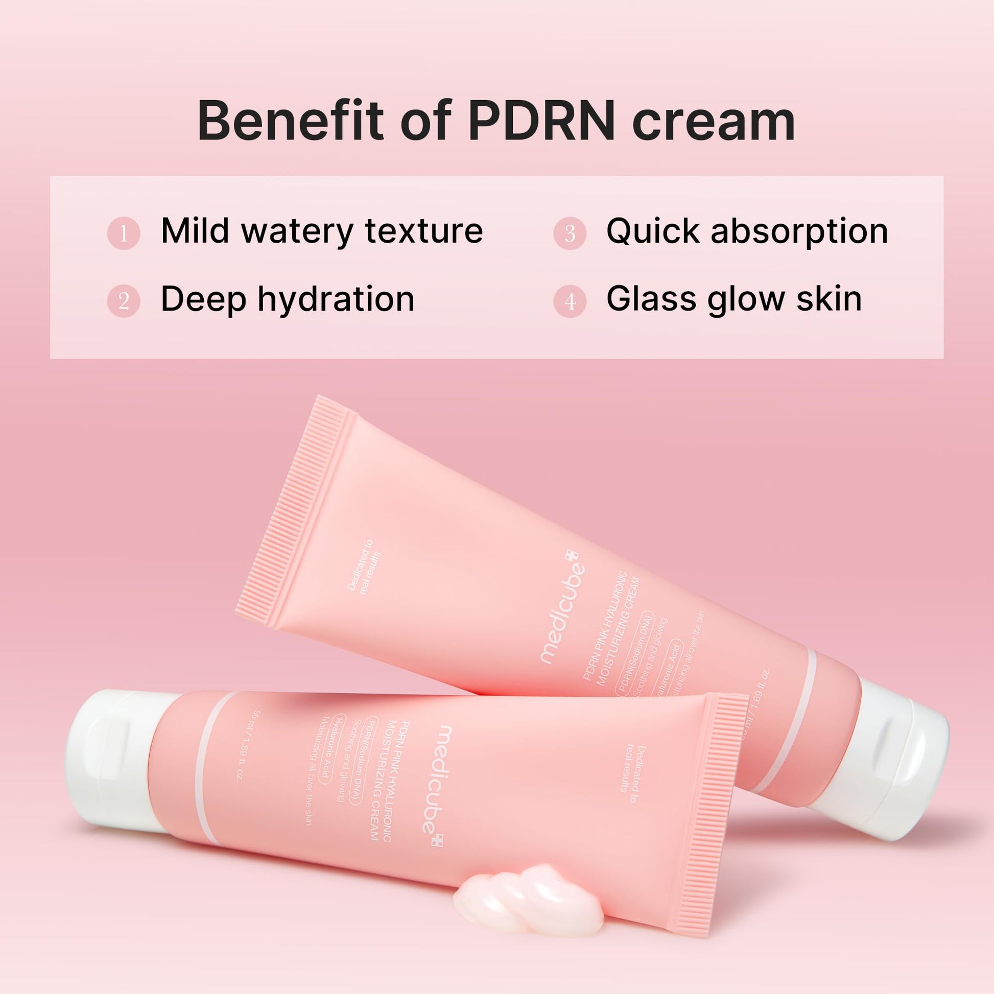 medicube PDRN Pink Hyaluronic Moisturizing Cream | Blemish Recovery, Relief & Hydrating Care | Restores Skin Elasticity & Glow medicube buy supplements canada