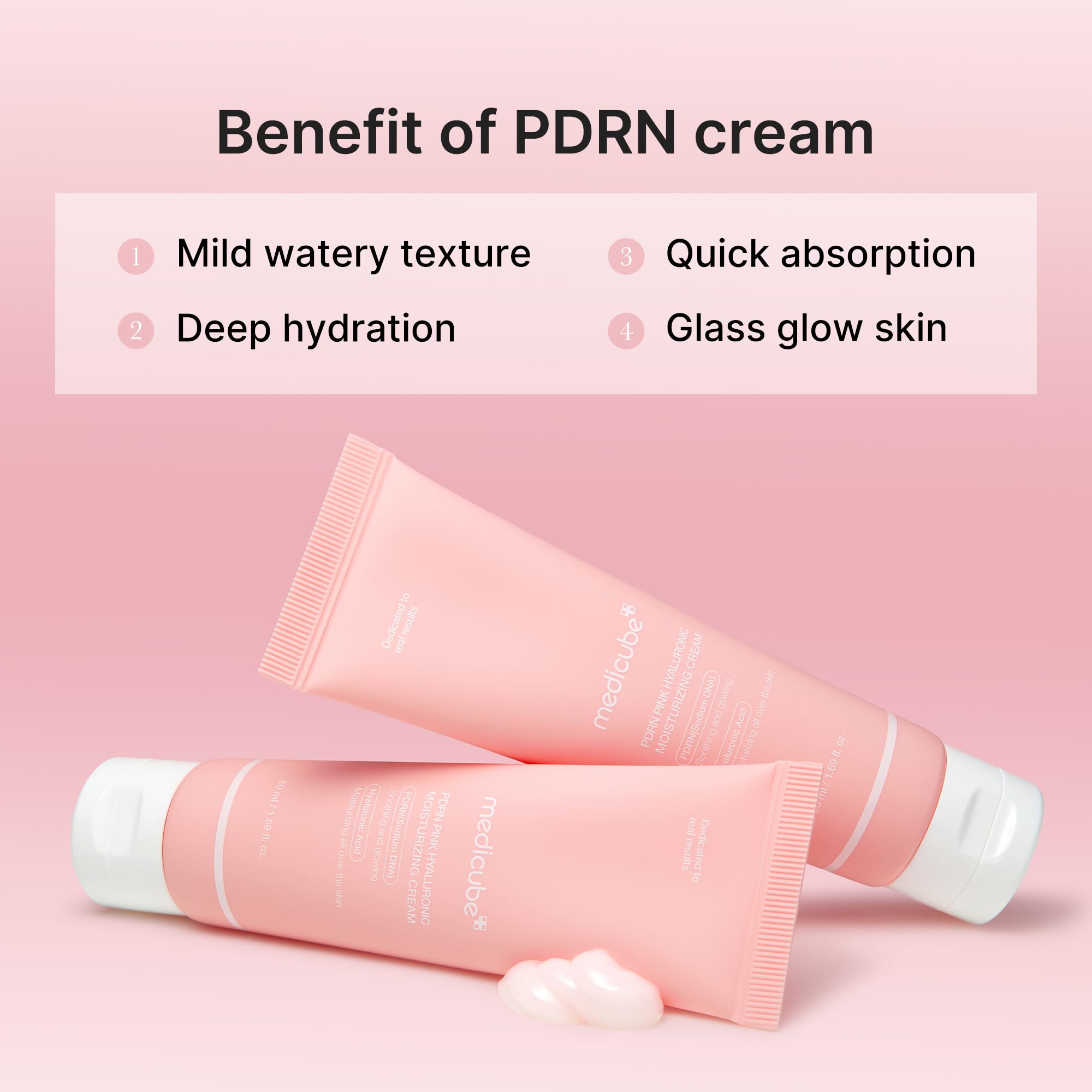medicube PDRN Pink Hyaluronic Moisturizing Cream | Blemish Recovery, Relief & Hydrating Care | Restores Skin Elasticity & Glow medicube buy supplements canada