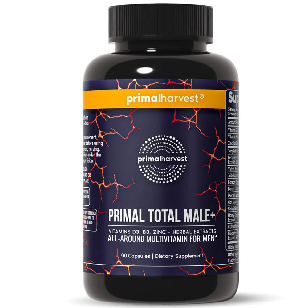 Primal Harvest Total Male+ Multivitamin for Men Vitamins, Minerals and Herbal Support for Energy, Vitality, Immune Health Primal Harvest buy supplements canada