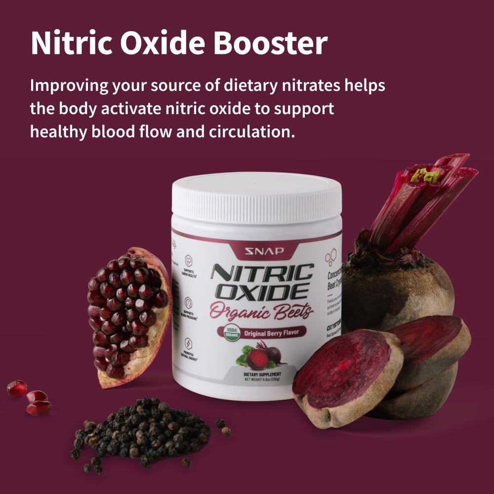Snap Supplements USDA Organic Beet Root Powder, 3-in-1 Nitric Oxide Supplement Snap Supplements buy supplements canada