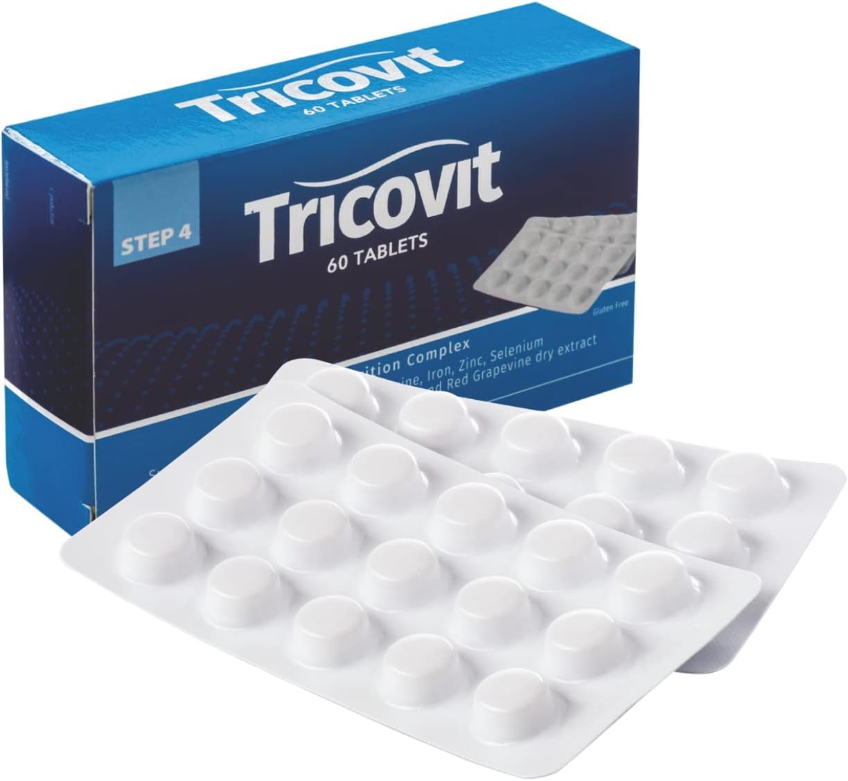 Tricovit Hair Growth Supplement - Nail & Hair Health Vitamins with Amino Acids, Minerals & Antioxidants - Dermatologist-Formulated & Gluten-Free Vitamins and Supplements for Women & Men (60 tablets) Tricovit buy supplements canada