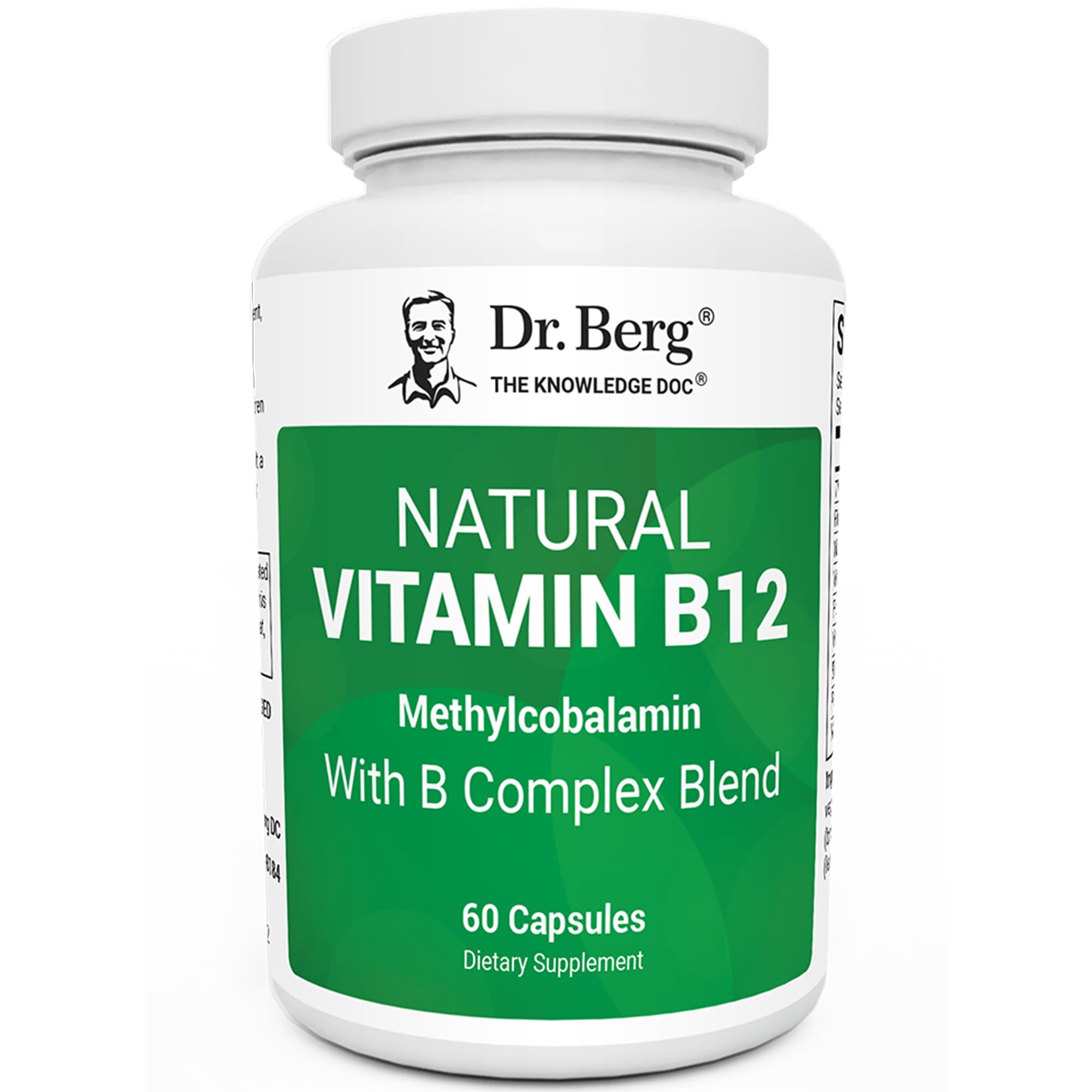 Dr. Berg Natural Vitamin B12 1000 mcg with B Complex Blend - Methylcobalamin B12 for Energy, Nerve Health, and Cognitive Function* - Methylated B12 with Folate - 60 Capsules (2-Month Supply) Dr. Berg Nutritionals buy supplements canada