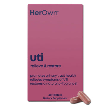 her own UTI, Helps Restore pH Balance, Supports Vaginal Flora and Balance, Promotes Urinary Health, 7 Strain Probiotic Blend, Shelf Stable, Gluten and Soy Free, Vegan, 30 Capsules, 30 Servings her own buy supplements canada