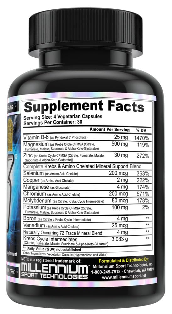 MST ZMK (Zinc & Magnesium as Krebs Chelates (as Citrate, Fumarate, Malate, Succinate, Alpha-Keto-Glutarate. With Mineral Support Blend & Trace Minerals. Support ATP, Sleep, Muscle Recovery, 120 V Caps MST buy supplements canada
