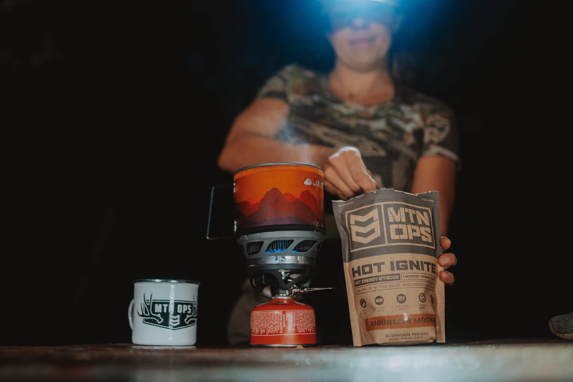 MTN OPS Hot Ignite Supercharged Energy Drink Mix Focus Enhancer, Hazelnut Cocoa MTN OPS buy supplements canada