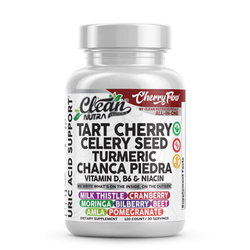 Cherry Flow Tart Cherry Capsules Uric Acid Support Celery Seed Turmeric Chanca Piedra Vitamin D Vitamin B6 Niacin Milk Thistle Moringa Extract Pomegranate Beets 90 Count By Clean Nutra Clean Nutraceuticals buy supplements canada