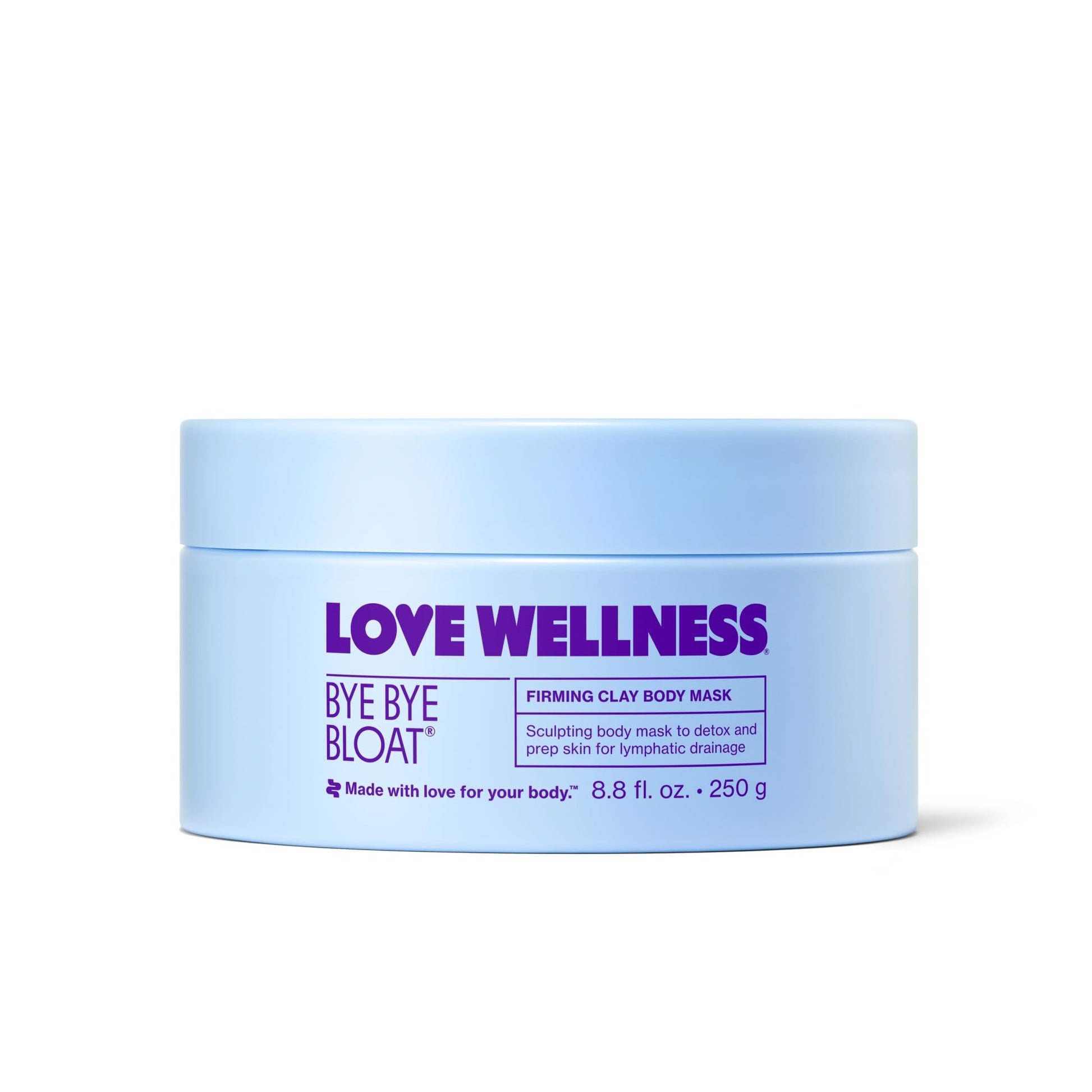 Love Wellness Bye Bye Bloat Firming Clay Body Mask | Lymphatic Drainage Body Mask for Women | Support Bloating Relief, Skin Hydration & Boost Circulation | Caffeine, Grapefruit & Peppermint Oil | 250g Love Wellness buy supplements canada