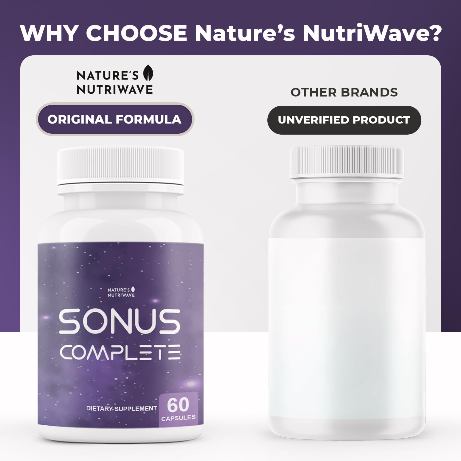 Nature’s NutriWave Sonus Complete – Natural Daily Formula with Vitamin C, B6, B12 & Folic Acid – Non-GMO, Easy to Use, GMP Certified – 60 Capsules, 1 Month Supply Nature’s NutriWave buy supplements canada