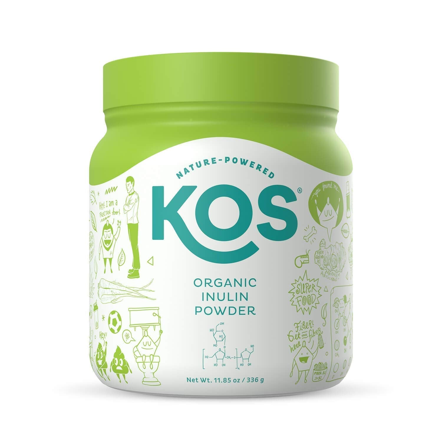 KOS Organic Inulin Powder, Unflavored & Unsweetened Superfood - Vegan Inulin for Prebiotic Intestinal Support, Digestive Health Promoting - USDA Certified, Non-GMO KOS buy supplements canada