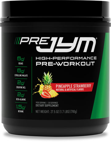 PRE JYM 30 Servings - Pineapple Strawberry JYM Supplement Science buy supplements canada
