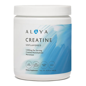 Alaya Naturals Micronized Creatine Monohydrate Powder – Pure Performance Fuel for Strength, Mental Focus, Vegan, Non-GMO, Easily Mixable & Flavorless - 5 g Alaya Naturals buy supplements canada