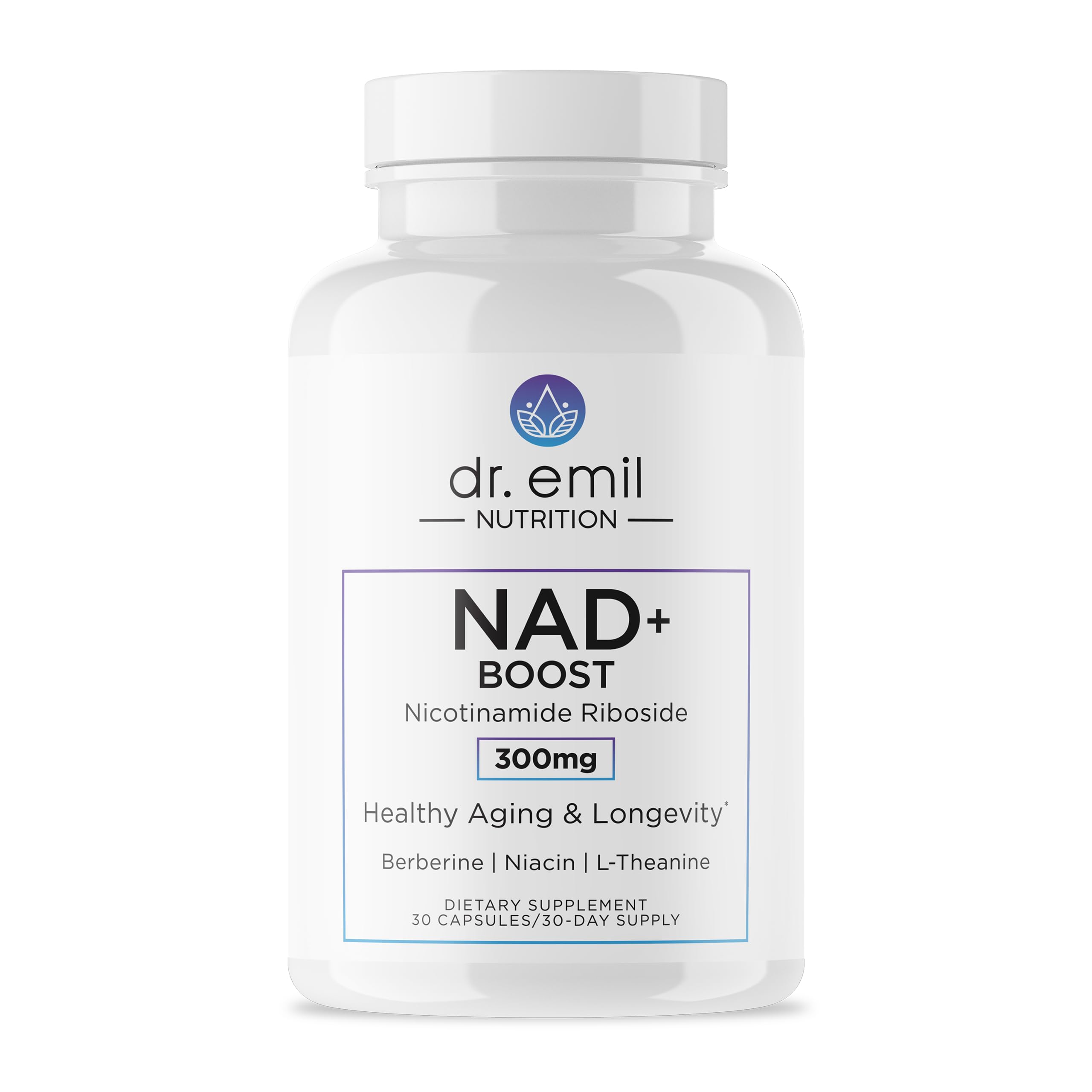 DR. EMIL NUTRITION NAD+ Boost - Nicotinamide Riboside Supplement for Longevity, Healthy Aging & Cellular Regeneration - NAD Supplement with with Berberine, L-Theanine & Niacin - 30-Day Supply DR. EMIL NUTRITION buy supplements canada