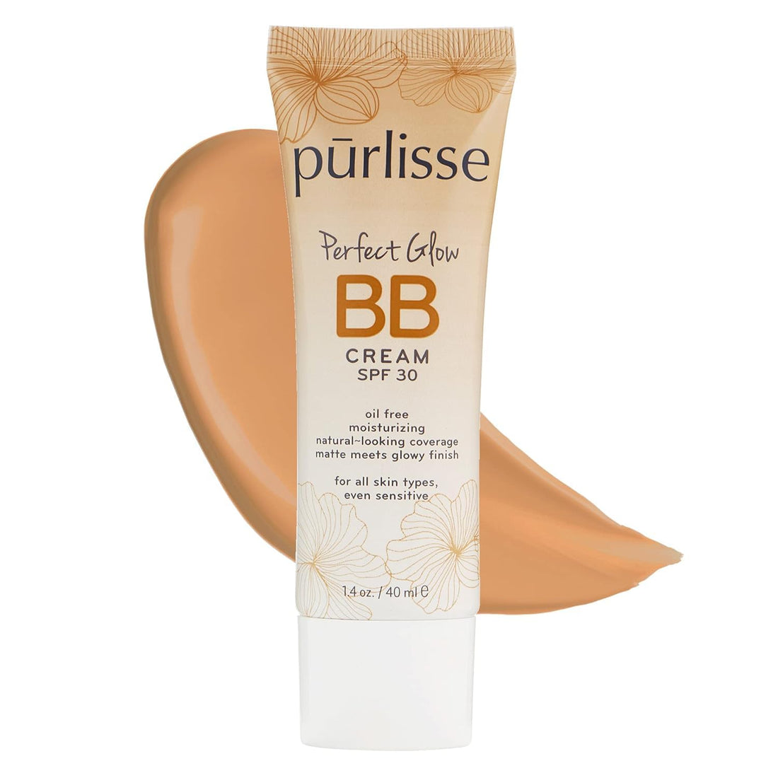 pūrlisse Perfect Glow BB Cream with SPF 30 - Matte Meets Dewy Finish - Enriched with Goji & Hawthorn Berry to Help Improve Skin Texture & Radiance - Medium Golden (1.4 oz) pūrlisse buy supplements canada